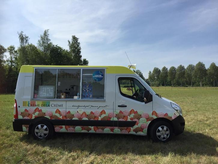 Mooie Ijswagen 2018, Auto's, Bestelwagens en Lichte vracht, Particulier, Airconditioning, Renault, Diesel, 2 deurs, Handgeschakeld