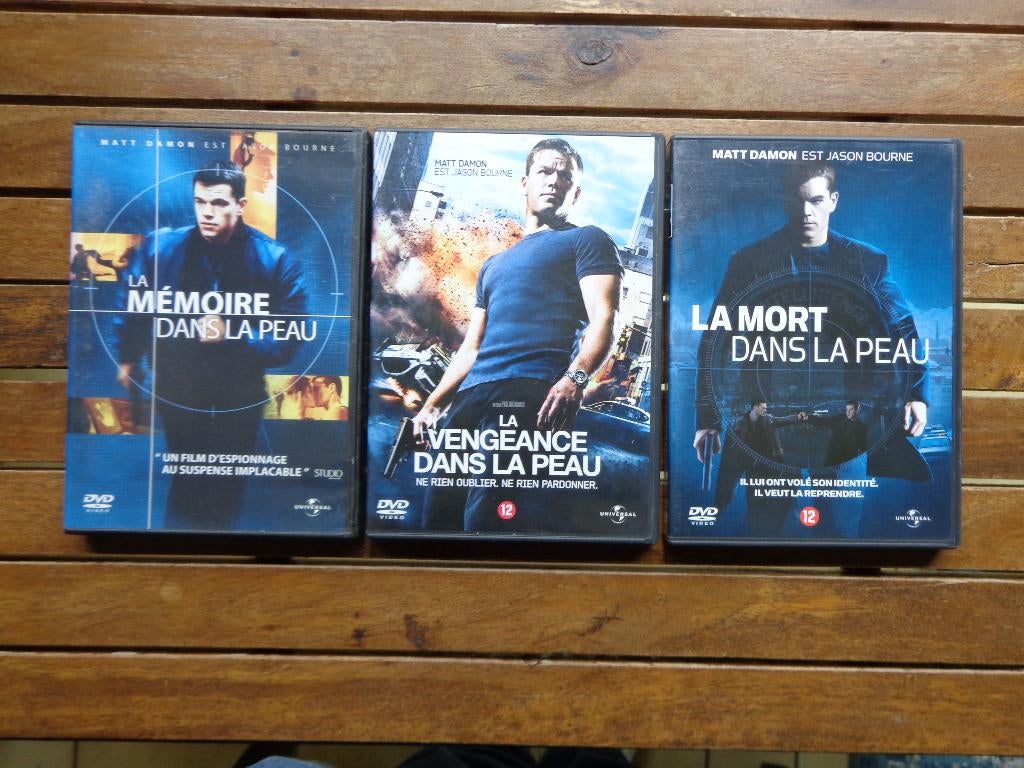 )))   Trilogie Jason Bourne  //  Matt Damon  (((, Cd's en Dvd's, Dvd's | Actie, Zo goed als nieuw, Actie, Alle leeftijden, Ophalen of Verzenden
