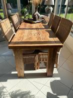 Brute taeken tafel met 6 stoelen, Huis en Inrichting, Ophalen, Gebruikt