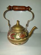 Vintage beschilderde kunst pot met deksel, Enlèvement ou Envoi