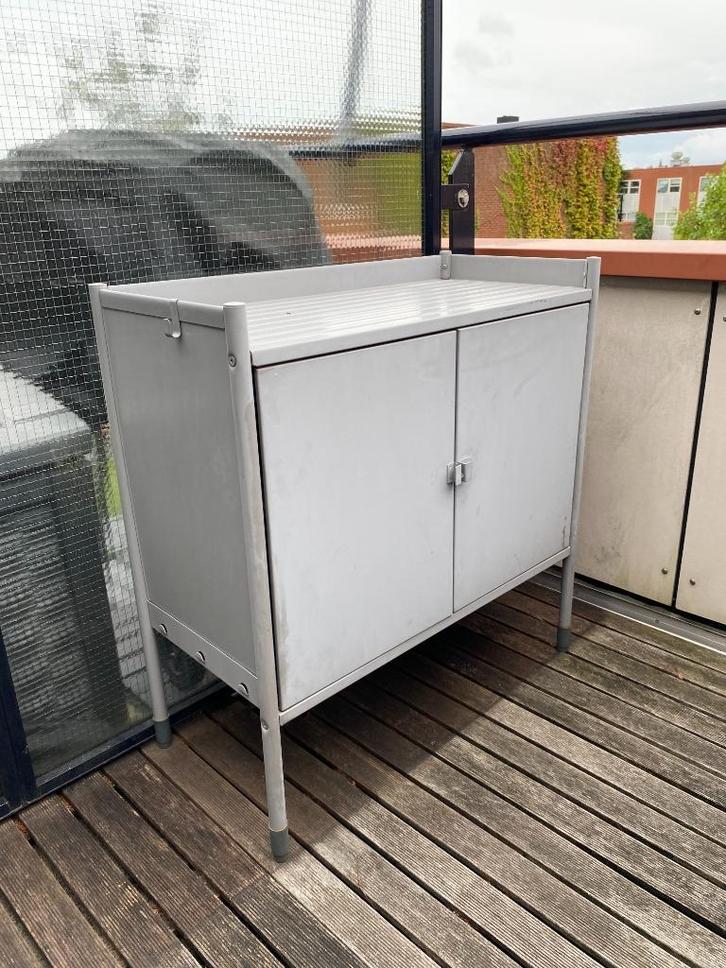 Armoire métallique pour balcon ou jardin, Tuin en Terras, Bergingen en Tuinkasten, Gebruikt, Overige typen, Metaal, Ophalen