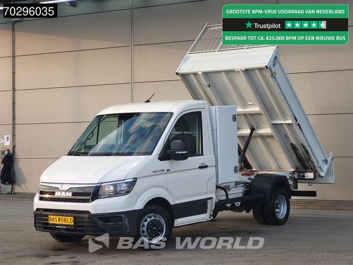 MAN TGE 5.120 Kipper met Kist Dubbellucht 3,5t Trekhaak Navi, Auto's, Bestelwagens en Lichte vracht, Bedrijf, Te koop, Achteruitrijcamera