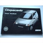Fiat Cinquecento Instructieboekje 1992 #1 Engels, Enlèvement ou Envoi