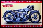 Reclamebord van Triumph Nurnberg in reliëf-(30x20cm)., Nieuw, Reclamebord, Verzenden