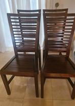 6 massieve stoelen, bruin, Ophalen, Gebruikt, Bruin