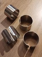 4 inoxen servetringen rond, Huis en Inrichting, Ophalen of Verzenden, Nieuw, Overige materialen, Effen