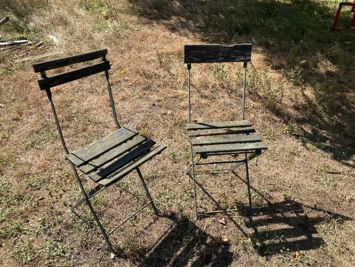 twee vintage bistro stoeltjes, samen 10 euro, Verzamelen, Retro, Ophalen of Verzenden