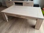 Massief houten salontafel, stevig, tijdloos, Huis en Inrichting, Ophalen, Gebruikt, 50 tot 100 cm, 100 tot 150 cm