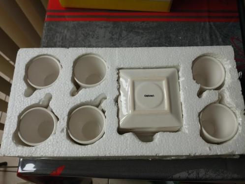 6 tasses et sous-tasses en céramique neuves, Maison & Meubles, Cuisine | Vaisselle, Neuf, Tasse(s) et/ou soucoupe(s), Céramique