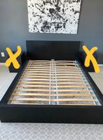 Malm bed 160x200cm IKEA zwart Met boxsprings, Huis en Inrichting, Slaapkamer | Bedden, Ophalen, Gebruikt, Zwart