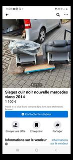 sieges cuir noir nouveau ouirginale mercedes vito viano 639, Ophalen of Verzenden, Nieuw