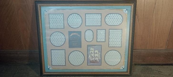 Antieke lijst voor meerdere en variabele foto's, 55x45, n121, Huis en Inrichting, Woonaccessoires | Lijsten, Gebruikt, Minder dan 50 cm