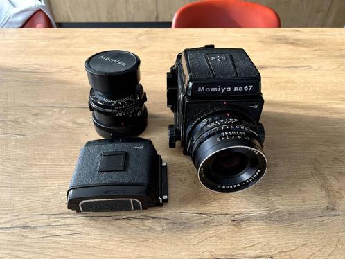 Mamiya RB67 PRO-S + 90mm f3.8 + 180mm f4.5 + 2 ruggen, Audio, Tv en Foto, Fotocamera's Analoog, Gebruikt, Spiegelreflex, Overige Merken