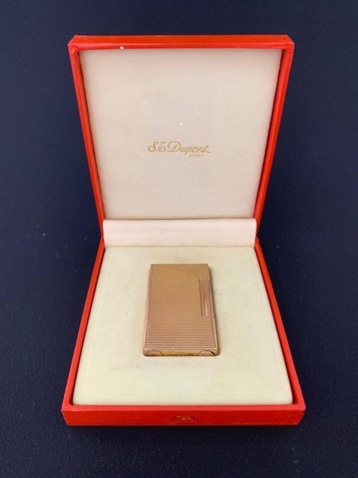 S.T. Dupont met doos, Verzamelen, Rookartikelen, Aanstekers en Luciferdoosjes, Gebruikt, Aansteker, Ophalen of Verzenden