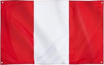 Vlag van Peru | 91x152cm | Nieuw beschikbaar voor biedingen