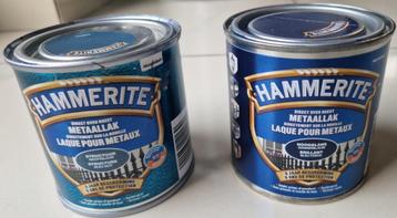 Laque métaux 250ml Hammerite (bleu nuit + bleu foncé) OUVERT beschikbaar voor biedingen