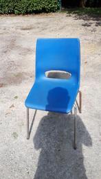4 stapelbare stoelen, Ophalen, Overige materialen, Gebruikt, Blauw