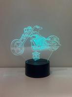 Nachtlamp 3D Born to Ride moto motorfiets chopper, Ophalen of Verzenden, Nieuw, Kunststof, Minder dan 50 cm