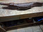 Krokodil in tropisch hout.1meter., Antiek en Kunst, Ophalen of Verzenden