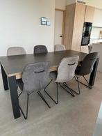 Eettafel (verlengbaar) met 6 stoelen van Xooon, Huis en Inrichting, Ophalen, 200 cm of meer, 50 tot 100 cm, Zo goed als nieuw