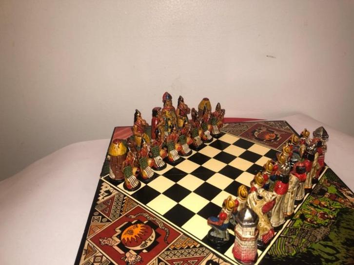 Uniek Peruaans schaakspel, Antiek en Kunst, Curiosa en Brocante, Ophalen of Verzenden