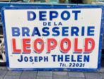 Brasserie Leopold Emaillerie Belge XXL emaille bord, Ophalen of Verzenden, Zo goed als nieuw