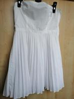 jurk wit plissé strapless H&M maat 36, Kleding | Dames, Ophalen of Verzenden, Wit, Zo goed als nieuw, Maat 36 (S)