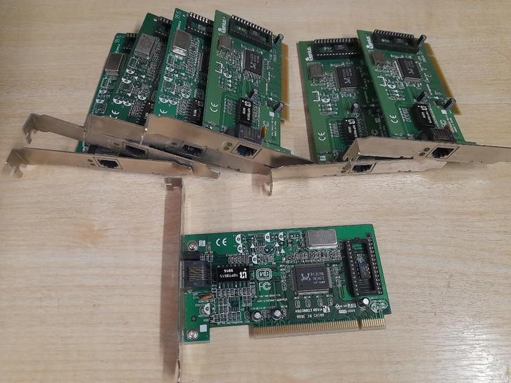 aantal Ethernet kaarten, Informatique & Logiciels, Cartes réseau, Utilisé, Interne, Enlèvement ou Envoi