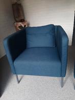 EKERÖ Fauteuil, donkerblauw, nieuwstaat., Huis en Inrichting, Fauteuils, Ophalen, Zo goed als nieuw, Minder dan 75 cm, 50 tot 75 cm