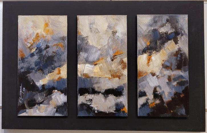 Emile GUILLAUME, Paysage d' ailleurs, Antiek en Kunst, Kunst | Schilderijen | Abstract, Ophalen of Verzenden