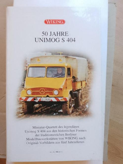 Coffret 50 Ans MERCEDES 4x4 Unimog 404S 1/87 HO WIKING Neuf, Hobby en Vrije tijd, Modelauto's | 1:87, Nieuw, Hijskraan, Tractor of Landbouw