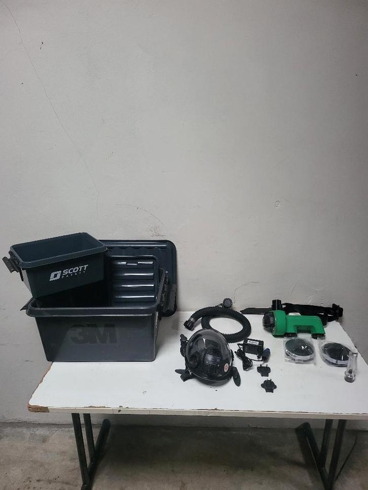 3M Scott Proflow SC Asbestos PF-602E met RFF-4000 FM4 masker, Bricolage & Construction, Protection respiratoire, Utilisé, Masques complets