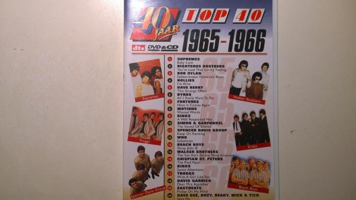 40 Jaar Top 40 1965-1966 (CD + DVD), Cd's en Dvd's, Cd's | Verzamelalbums, Zo goed als nieuw, Pop, Ophalen of Verzenden
