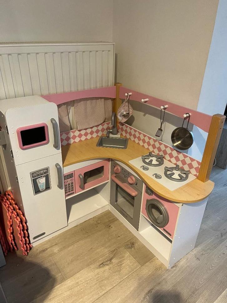 KidKraft Houten Hoekkeuken – Grand Gourmet Speelkeuken Kind, Kinderen en Baby's, Speelgoed | Speelkeukens, Zo goed als nieuw, Speelkeuken