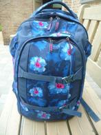 Satch blauwe rugzak met bloemen, Ophalen, Zo goed als nieuw, Blauw, Rugtas