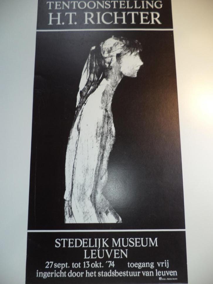 Hans Theo Richter litho affiche expo Leuven 1974 stadsmuseum, Antiek en Kunst, Kunst | Litho's en Zeefdrukken, Ophalen of Verzenden