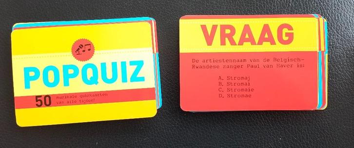 Popquiz, Hobby en Vrije tijd, Gezelschapsspellen | Kaartspellen, Zo goed als nieuw, Verzenden