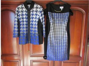 kleedje nummer 6 Joseph Ribkoff zwart blauw + vest 70 euro. beschikbaar voor biedingen