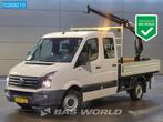 Volkswagen Crafter 140pk Euro6 Open Laadbak met Kraan Hiab Q, Auto's, Bestelwagens en Lichte vracht, Gebruikt, Euro 6, 4 cilinders