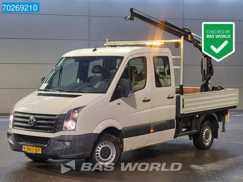 Volkswagen Crafter 140pk Euro6 Open Laadbak met Kraan Hiab Q, Auto's, Bestelwagens en Lichte vracht, Bedrijf, Te koop, Airconditioning