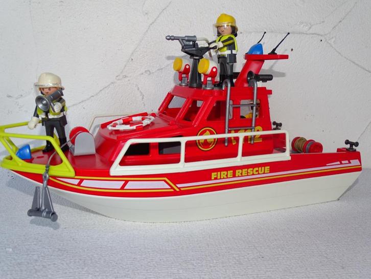 Playmobil brandweerboot 71598 met motor, Kinderen en Baby's, Speelgoed | Playmobil, Zo goed als nieuw, Complete set, Ophalen of Verzenden