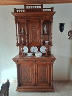 Antiek Mechelse kast + tafel + stoelen, Huis en Inrichting, Ophalen, Gebruikt