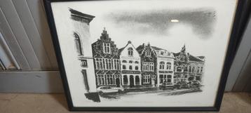 Gravure lithographie dessin Jos Fred Smith Deinze numéroté 7, Enlèvement ou Envoi