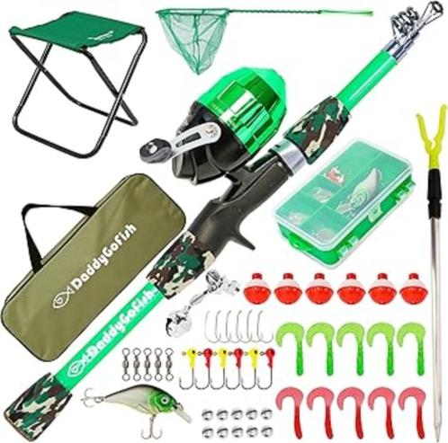 DaddyGoFish Visset voor kinderen  hengel en haspel, Watersport en Boten, Hengelsport | Witvissen, Nieuw, Complete set, Verzenden