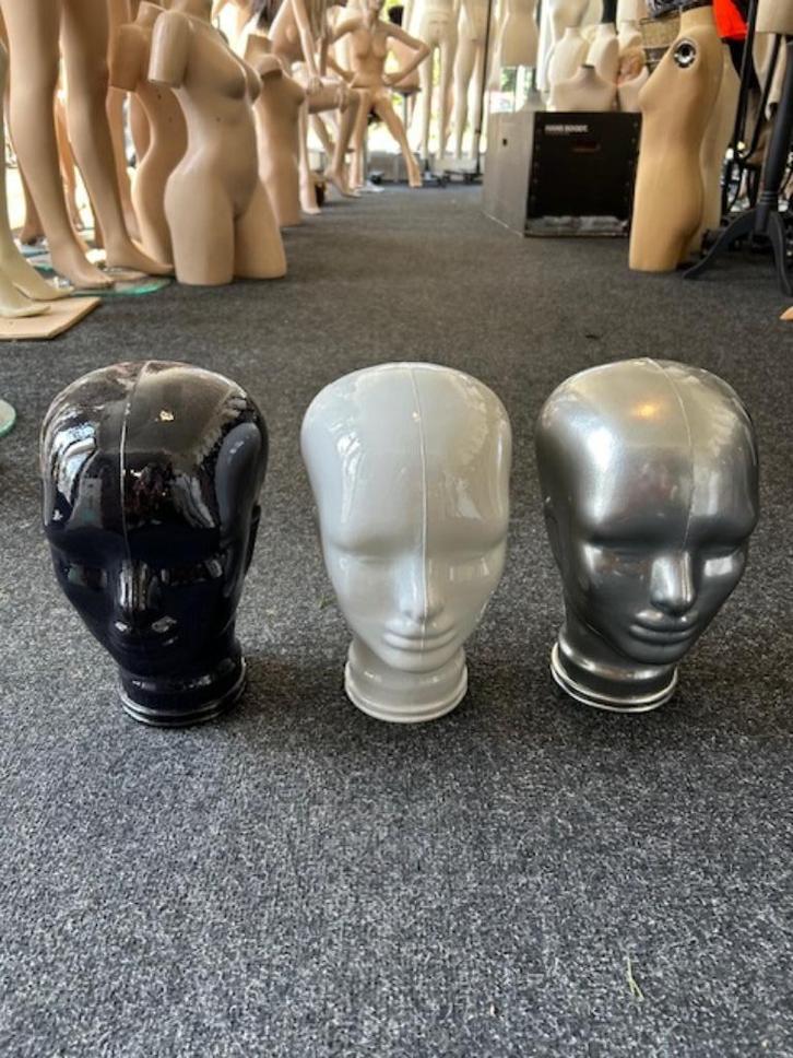 glazen hoofden mooi voor brillen, koptelefoons, Antiek en Kunst, Curiosa en Brocante, Ophalen of Verzenden