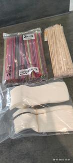 Rietjes, brochettestokjes, plastieken vorken, Enlèvement