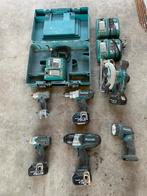 5 Makita 18v machines en 1 radio op 18v, Doe-het-zelf en Bouw, Gereedschap | Boormachines, Ophalen, Gebruikt, Boor- en Schroefmachine