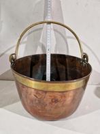 Koperen emmer ,  pot ketel , bloempot , rood en geel koper, Ophalen of Verzenden, Koper