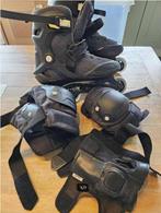 Skates OXELO maat 46 + Beschermers OXELO, Sport en Fitness, Skeelers, Overige merken, Inline skates 4 wielen, Gebruikt, Ophalen of Verzenden