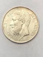 Munt zilver België 1 FR Leopold II jaartal 1866 frans mooi !, Postzegels en Munten, Verzenden, Zilver, Losse munt, Zilver